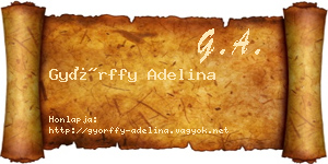 Győrffy Adelina névjegykártya
